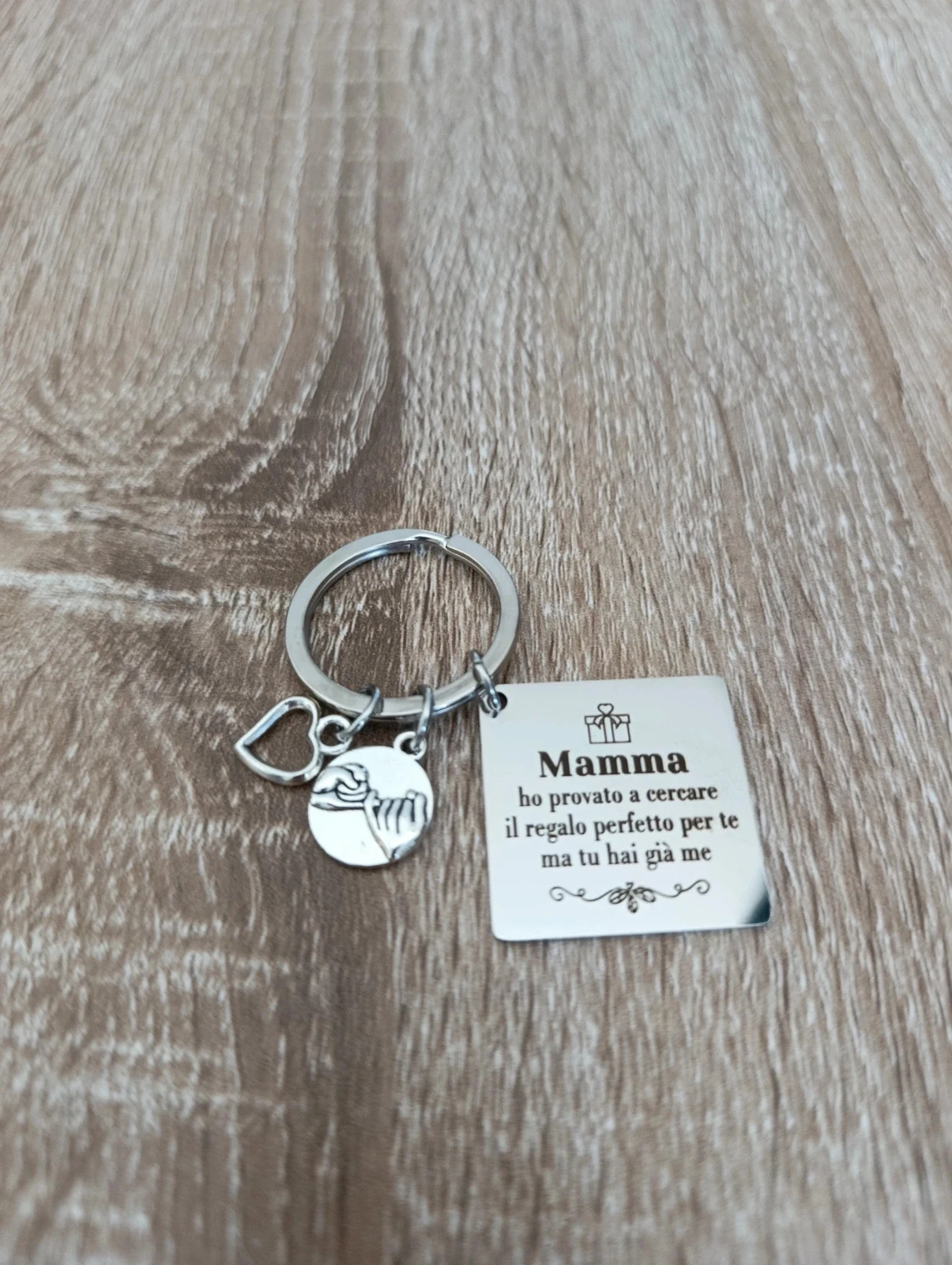 Porte-clés Maman en acier inoxydable – Cadeau original avec message gravé